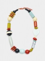 Collar Corto De Cuentas Multicolor multicolor