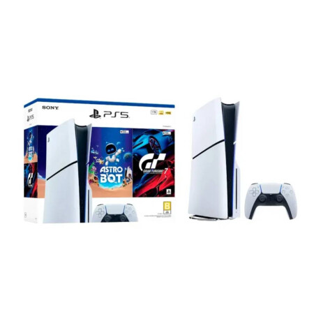 Consola PlayStation 5 Digital y C/Lectora Astro Bot y Gran turismo 7 Blanco/Negro