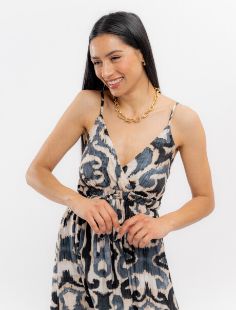 Solera estampada negro