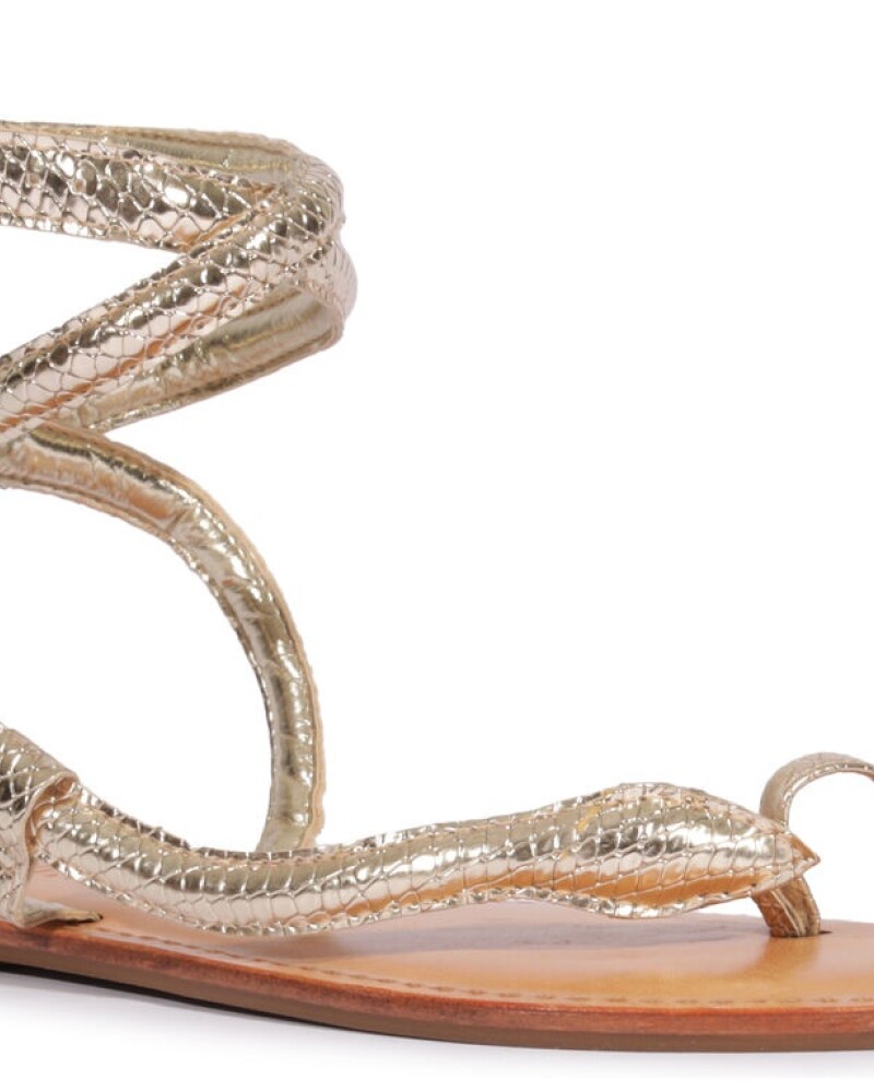 SANDALIA SNAKE DORADA DORADO