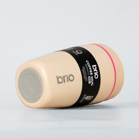 Vaso Térmico Brio Café Jarra Mug 350ml Acero Inoxidable Beige
