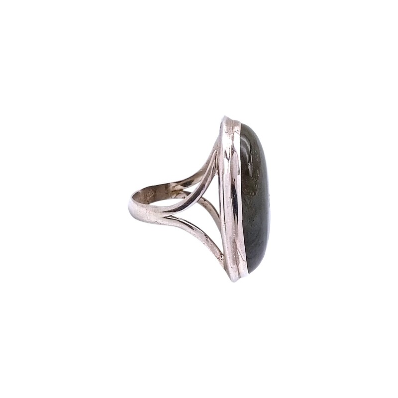 Anillo Oval-Plata 925-Piedra labradorita-AN4543 conpiedra