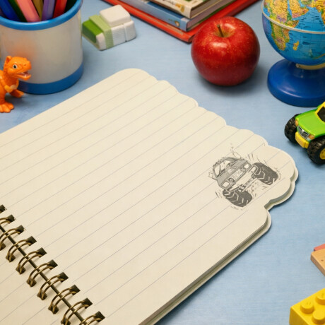Cuaderno 13x18cm Monster Car Verde