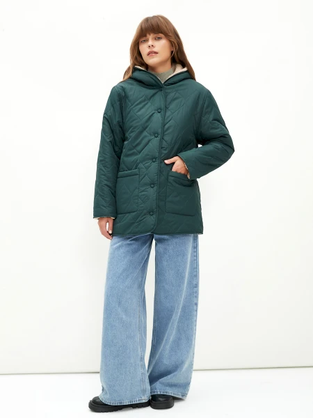 CAMPERA CORD VERDE OSCURO