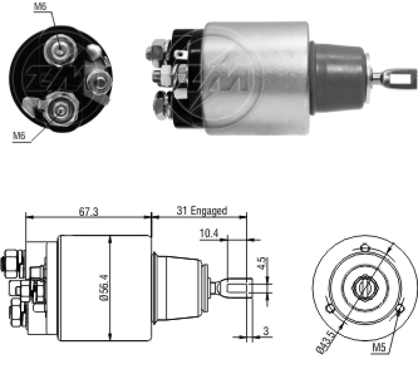 AUTOMATICO DE ARRANQUE NISSAN SENTRA BOSCH ZM 