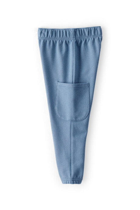 Set dos piezas de algodón, pantalón y buzo a rayas, azul Sin color