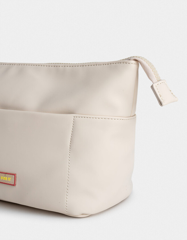 Porta Cosméticos Portacosméticos Cuerina - Blanco Crudo