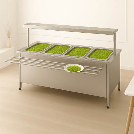 Mesa Buffet Frío Inferior Refrigerado 4 GN 1/1 Mesa Buffet Frío Inferior Refrigerado 4 GN 1/1