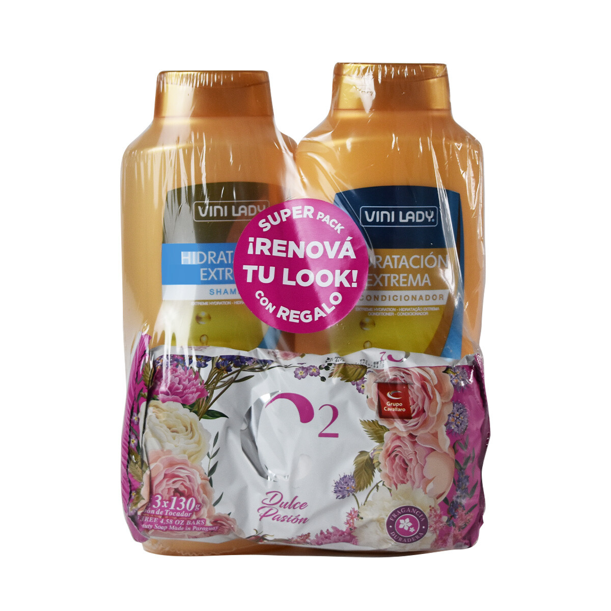 PACK SHAMPOO VINI LADY 900 ML + ACO 900 ML + JABON TOCADOR C2 TRIO — El