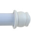 Barrote cortina de metal 1,5 m + 2 Soportes BLANCO