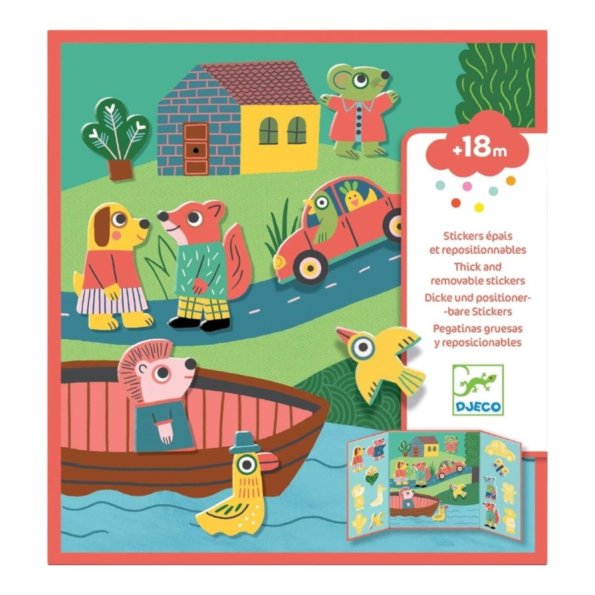 Stickers reutilizables de animales 