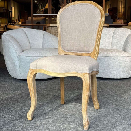 Silla Signora Madera y Tapizado Beige