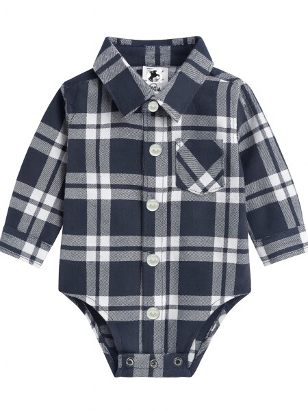 Camisa Body Viyela BLANCO Y AZUL