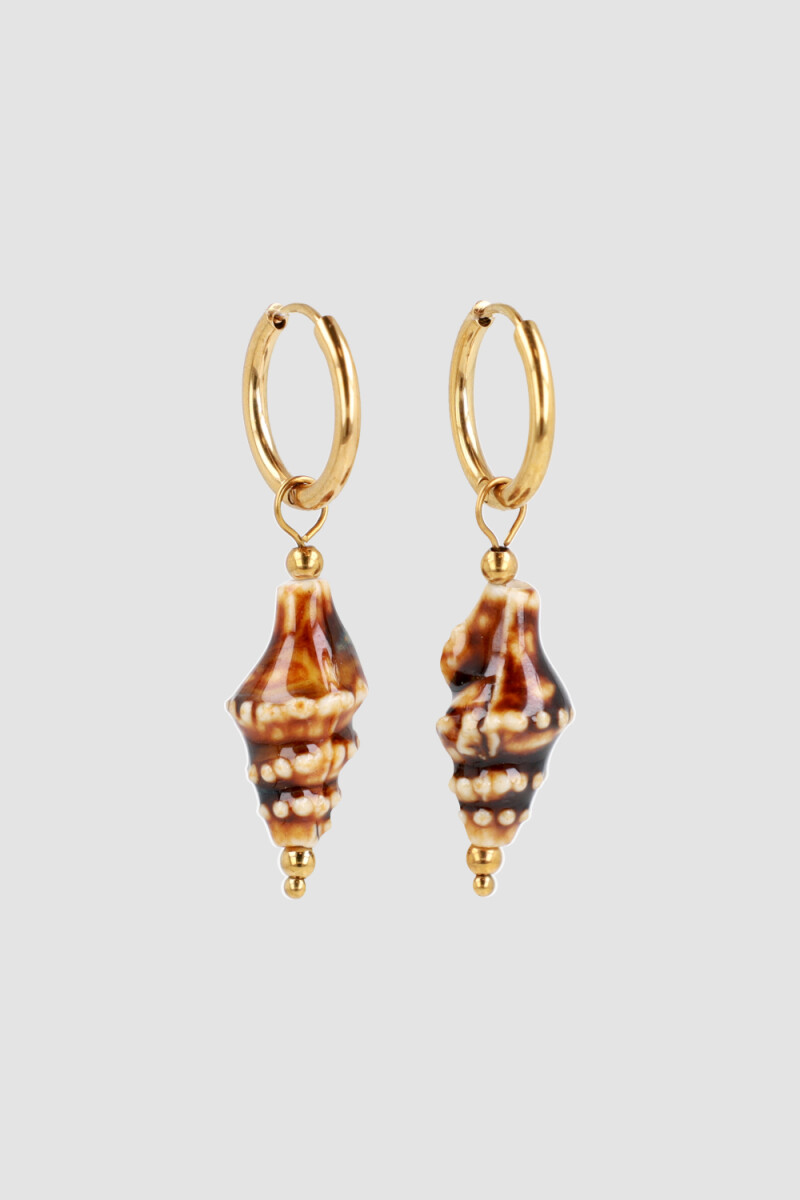 Aros caracol tierra Oro fuerte