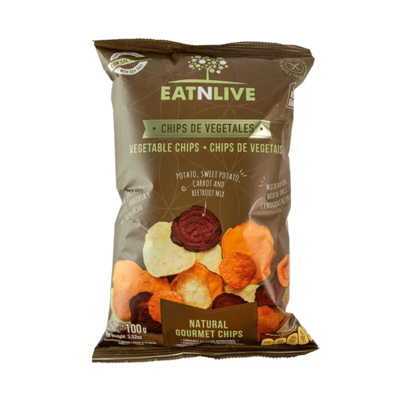Eatnlive Chips De Vegetales 100g Eatnlive Chips De Vegetales 100g