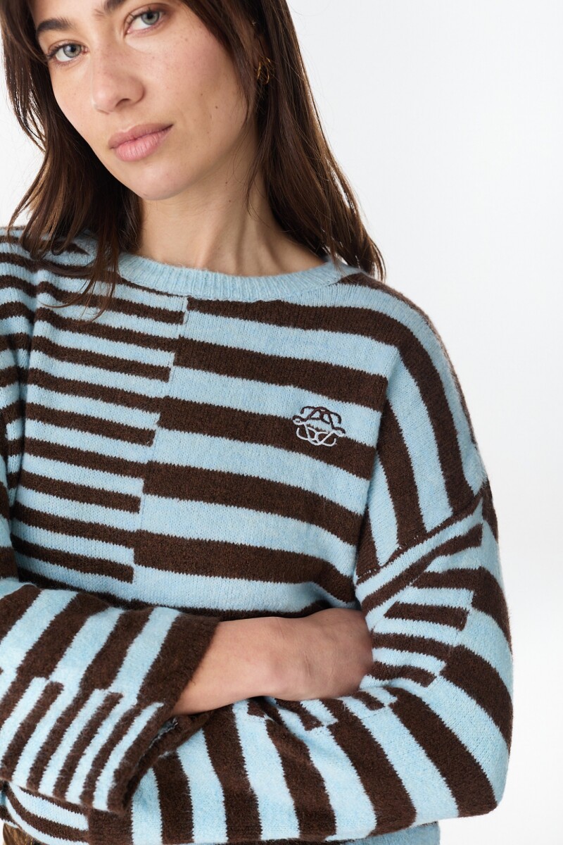 Sweater Calipso Chocolate/Celeste