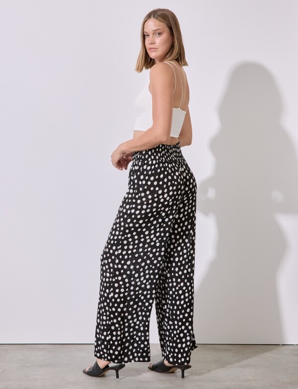 Pantalon Pull On Print NEGRO/CRUDO