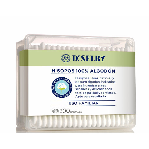 Dr. Selby Hisopos 100% algodón x200 Dr. Selby Hisopos 100% algodón x200