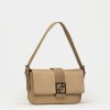 Cartera al hombro Signature en nylon Taupe