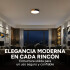 Plafón Led Techo 24 Cm Madera Luz Cálida 24W Moderno Nórdico Color Negro
