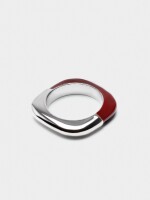 Anillo Con Esmalte burdeos