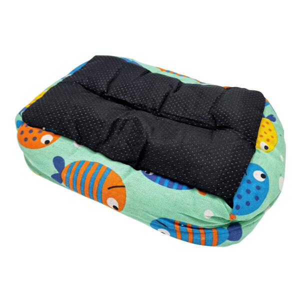 Cucha Cama Colchón Perro Mascota Gato 61 X 40 Rectangular Variante Peces