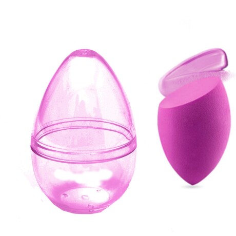 Esponja con estuche magenta