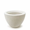 MACETA REDONDA BAJA PLASTICA 30X22 BLANCA