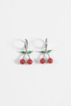 Caravanas aros cherry plateado