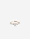 Anillos Chicos Strass Anillo Con Flores En Cubic - Dorado