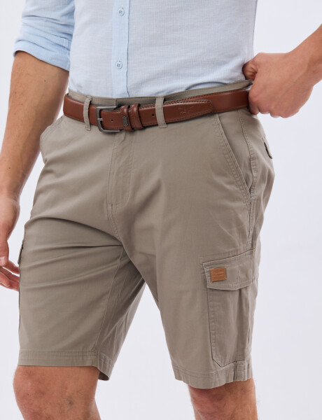 BERMUDA CARGO CON ELASTANO Khaki