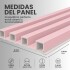 Pack x50 Wpc Simil Madera Wall Panel Lambrin 2.90x16.7 Rosa 1