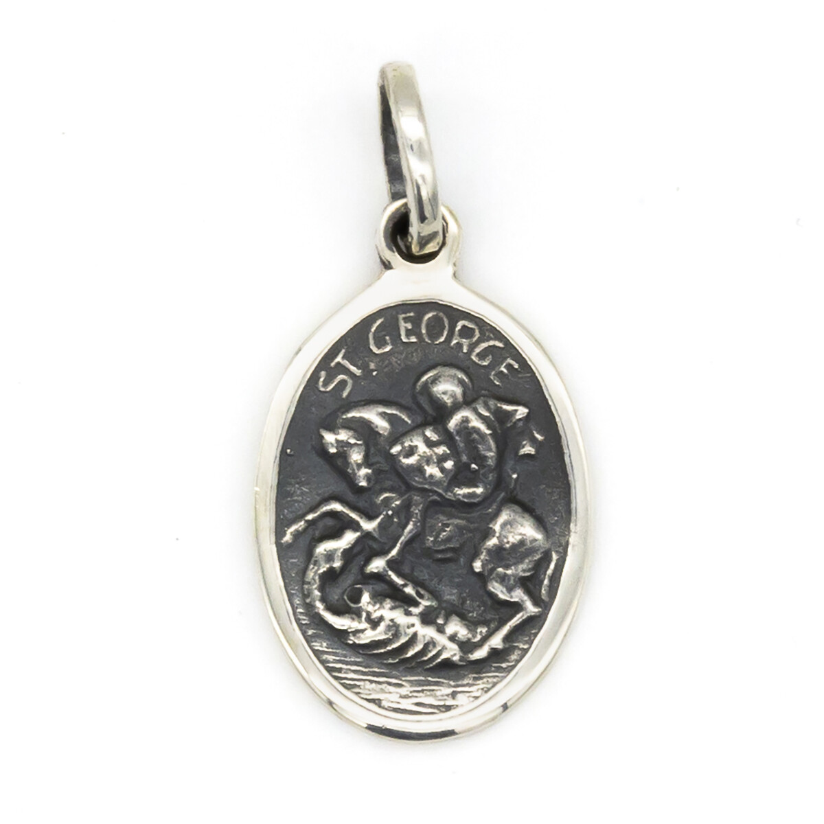 Medalla religiosa de plata 925, SAN JORGE. 
