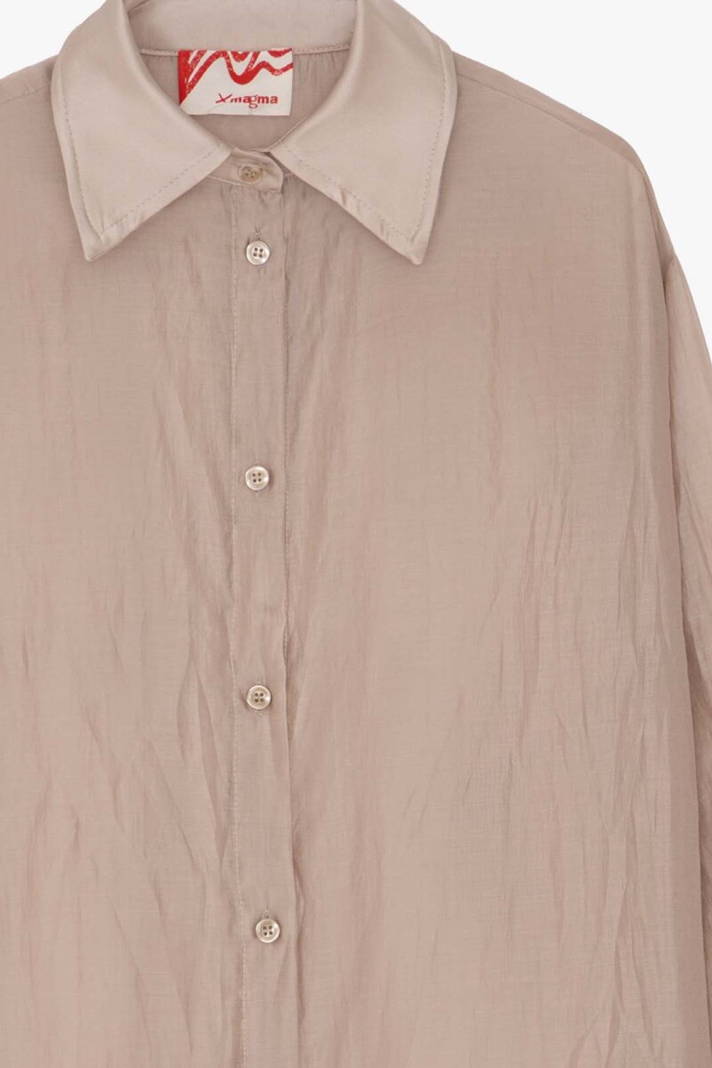CAMISA ARRUGADA Beige