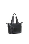 Bolso shopper con bolsillo frontal Negro