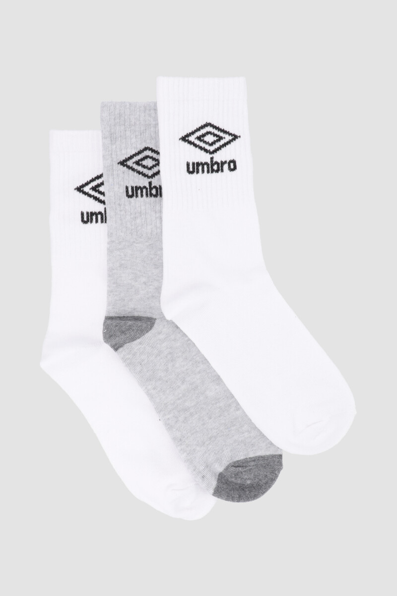 Medias 1/2 caña pack x 3 Umbro Junior - 009 