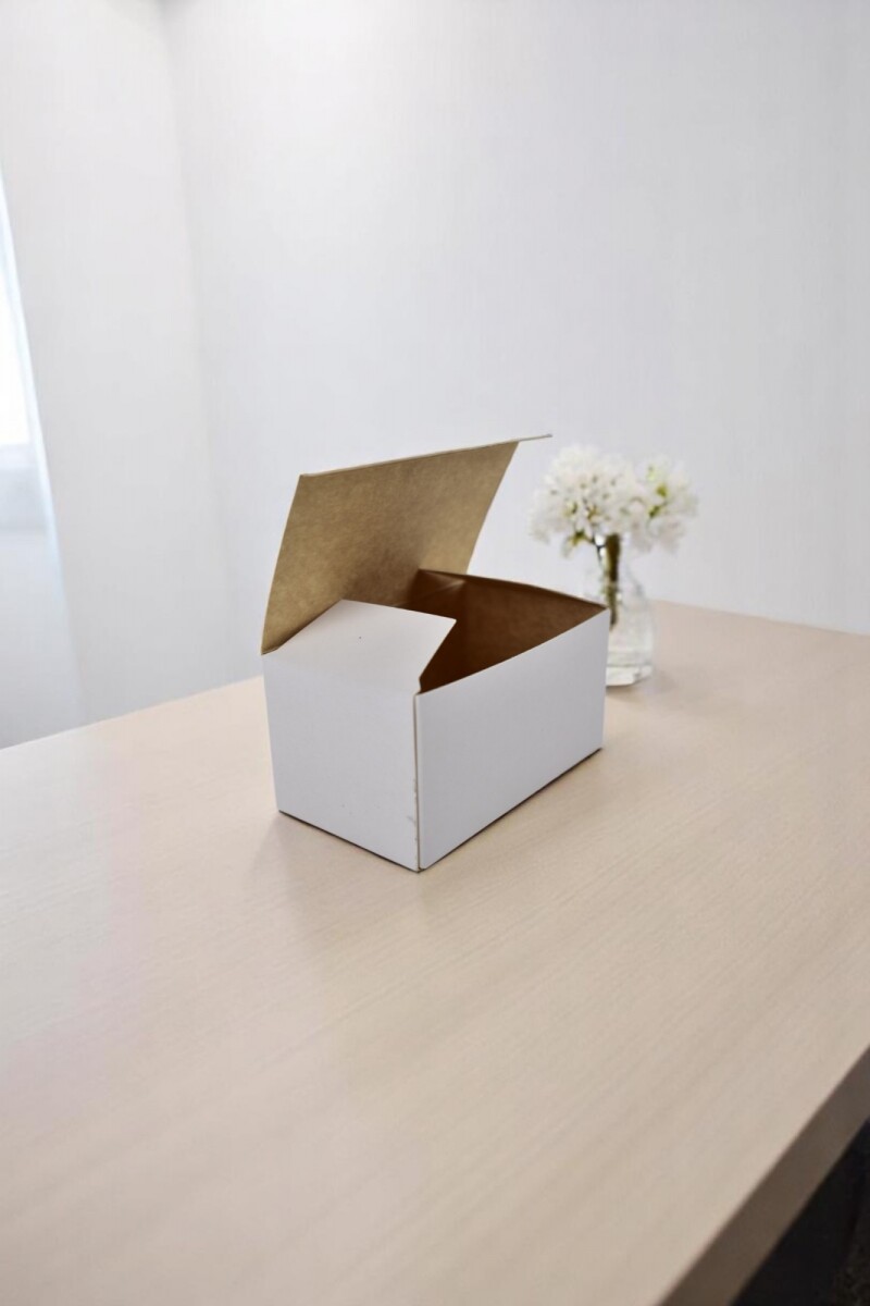 Caja flexi plegable 10x06x05 cm. - BLANCO 