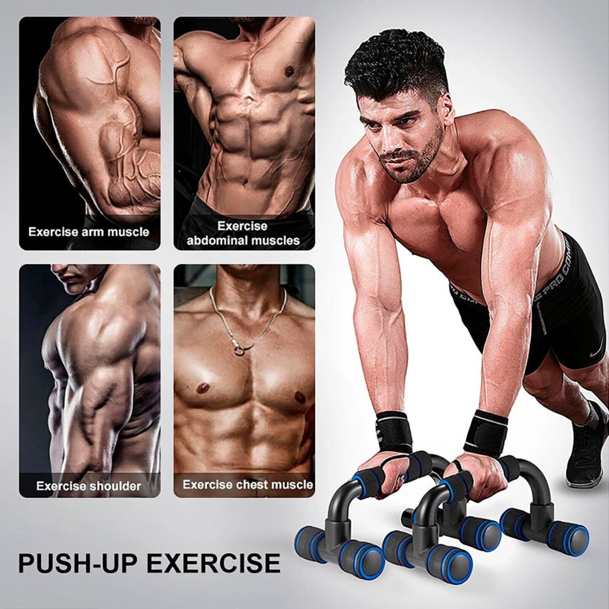 Barra Fija P Flexiones Push Up Lagartijas Fitness Stand Color
