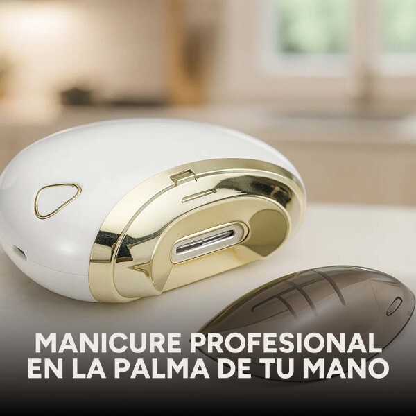 Corta Uñas Eléctrico Portátil USB C/ Función Lima Recargable Color Blanco