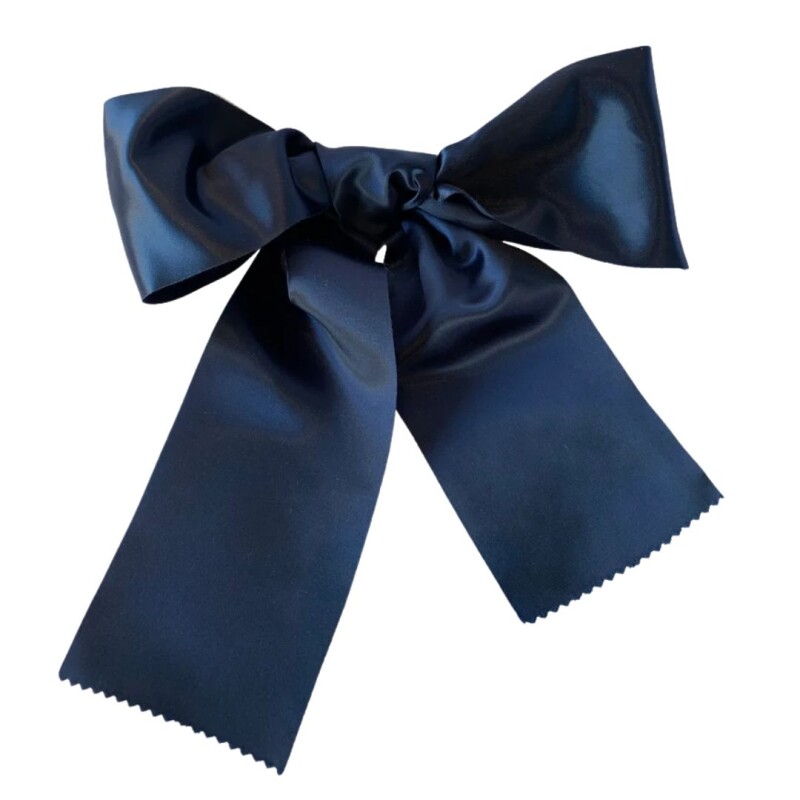 Moña Escolar Satinada Moña Azul para Uniforme Escolar N/a