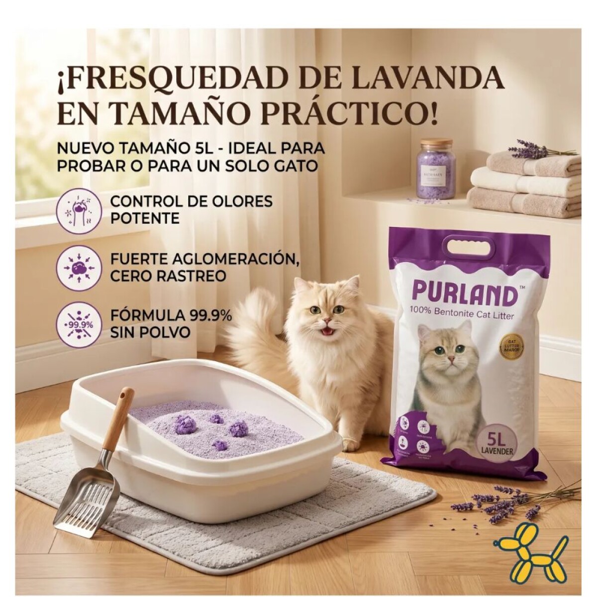 Purland Cat Litter Lavanda 8Kg/10Lts 