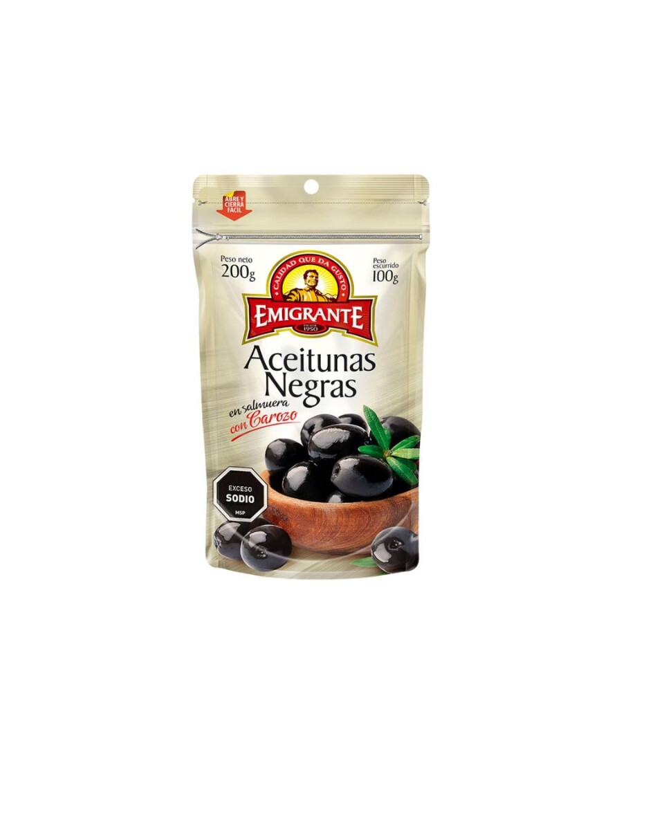 ACEITUNAS NEGRAS CON CAROZO 200G 