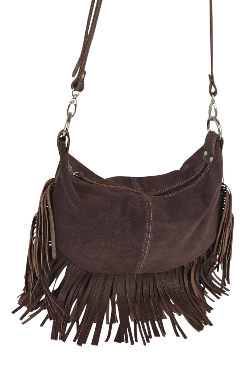 Morral con flecos Chocolate