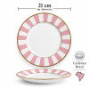 Juego de 6 Platos de Postre de Ceramica Alleanza 21cm Stripe Rosa Juego de 6 Platos de Postre de Ceramica Alleanza 21cm Stripe Rosa