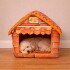 Casa Cucha Perro Pequeño Gato Tela Desarmable 40 x 46,5cm Color Naranja