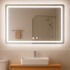 Espejo Rectangular Con Led Baño Led10 50 X 70 Cm Desempañador ESPEJO RECTANGULAR LED10 50X70