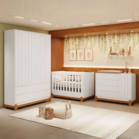 Ropero 4 Puertas 4 Cajones Lotus Blanco
