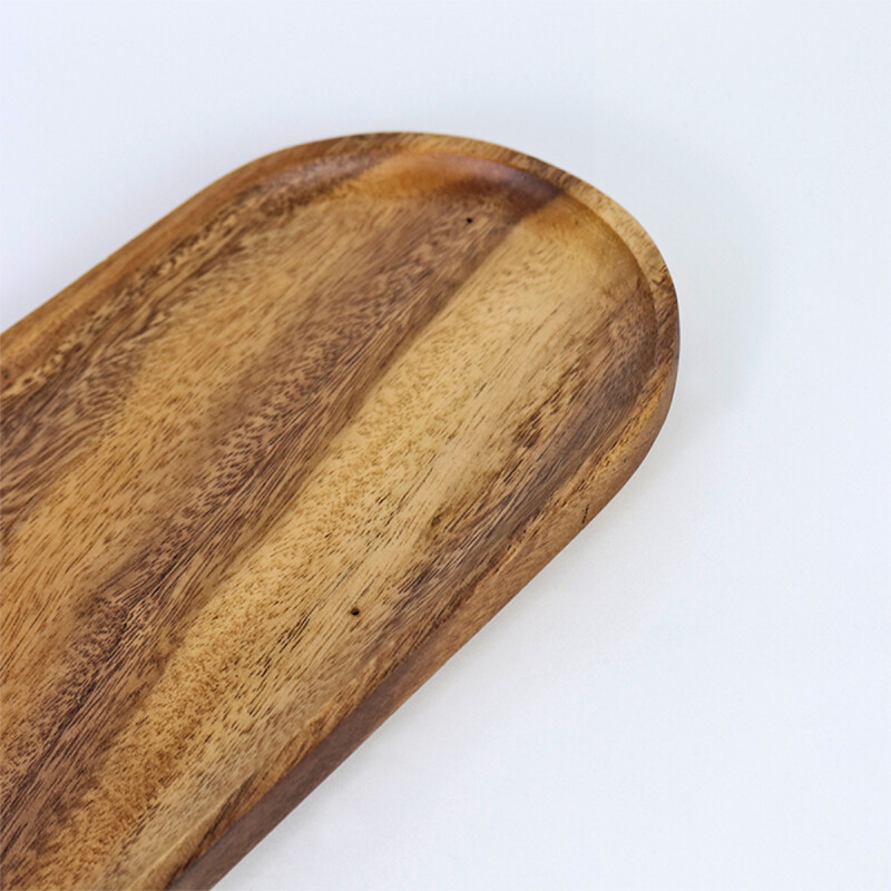 BANDEJA OVAL MARRON COMB 45X15X2CM Unica