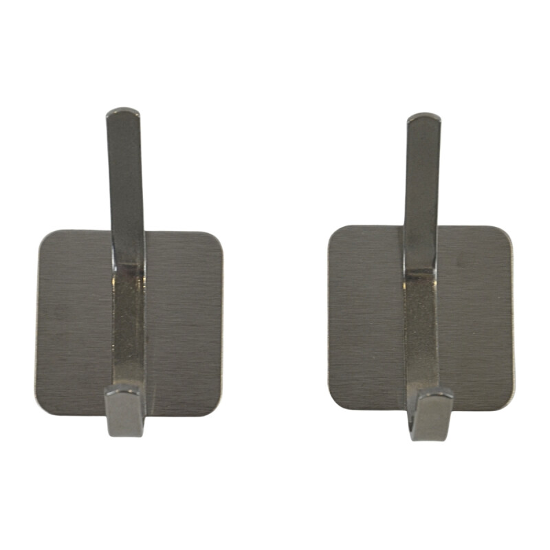 2 ganchos adhesivos en acero inoxidable INOX