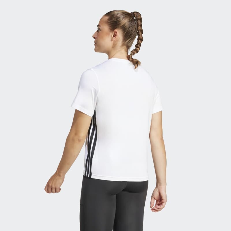 Remera Adidas Train Essentials 3 Rayas Blanco